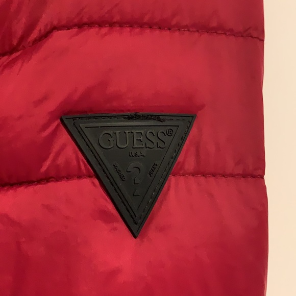 Red Guess Puffer Jacket - Picture 2 of 3